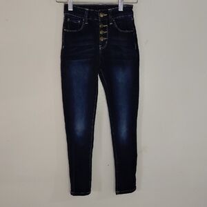 YMI Kids Dark Blue Button-Fly Jeans